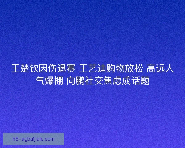 王楚钦因伤退赛 王艺迪购物放松 高远人气爆棚 向鹏社交焦虑成话题